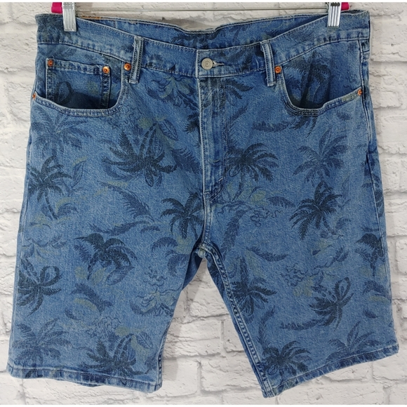 Levi's Other - Levi's 502 Hawaiian Print Denim Jean Shorts, 38